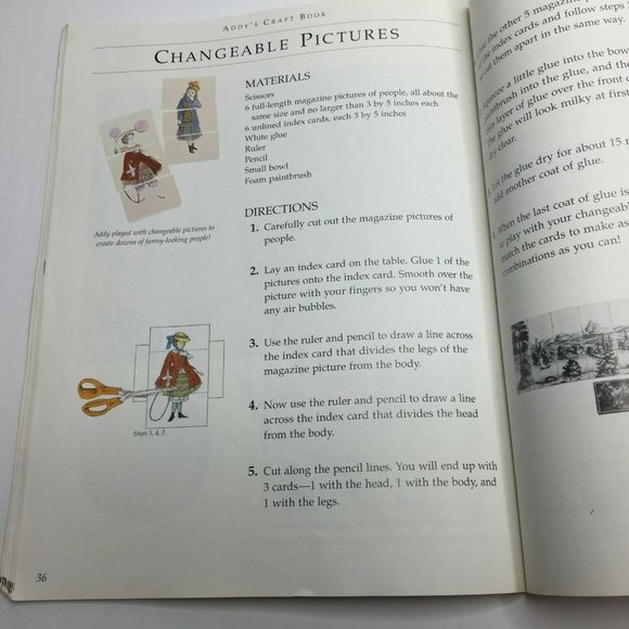 The American Girl Collection Addy's Craft Book Girls Crafts From The Past 1864 - Picture 10 of 11